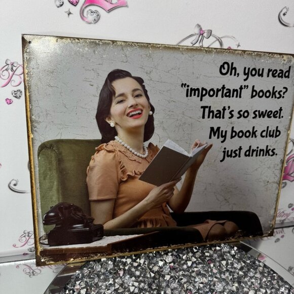 il_340x270.4981319987_4x42.jpg Sign funny humor drinking drinks Vintage Style Metal Sign with Humorous Quote